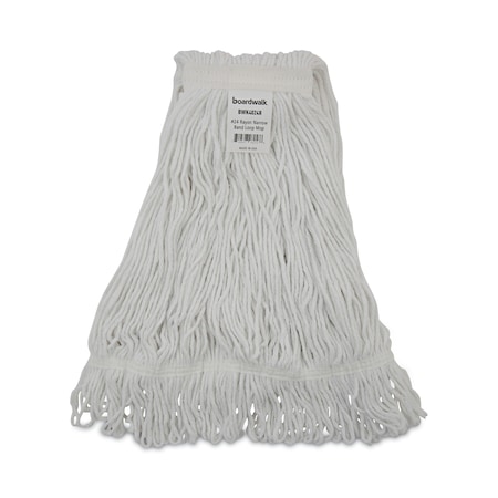 Unisan 1.25 in Looped-End Wet Mop, White, Rayon, PK12 2324TB